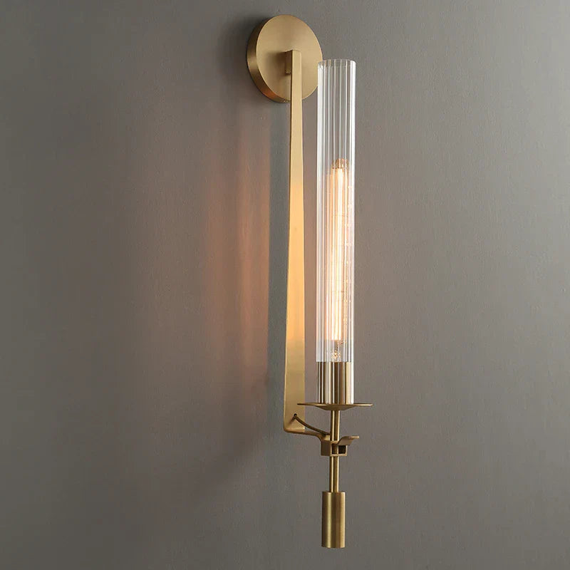Gold Glass Wall Lamp: Modern Nordic Sconce for Living Room, Bedroom, Porch, Dining Decor