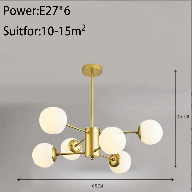 Nordic Magic Beans Chandelier for Living Room Bedroom Dining Study by Afralia™