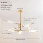 Modern Iron Hanging Ceiling Lamp LED Light Chandelier for Living Room Bedroom Shop Bar