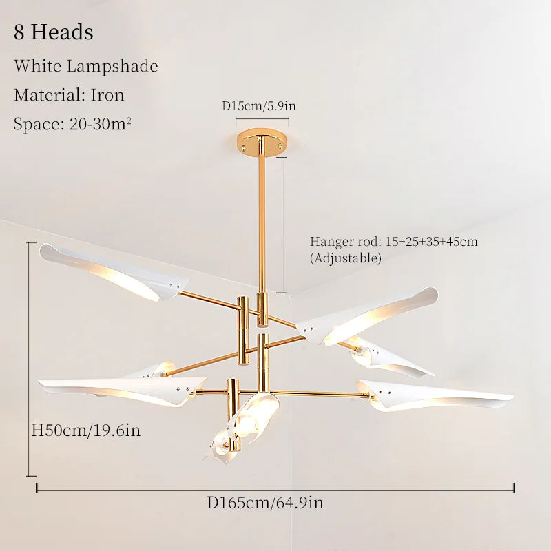 Modern Iron Hanging Ceiling Lamp LED Light Chandelier for Living Room Bedroom Shop Bar
