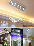 Modern LED Crystal Chandelier Light for Living Room and Office