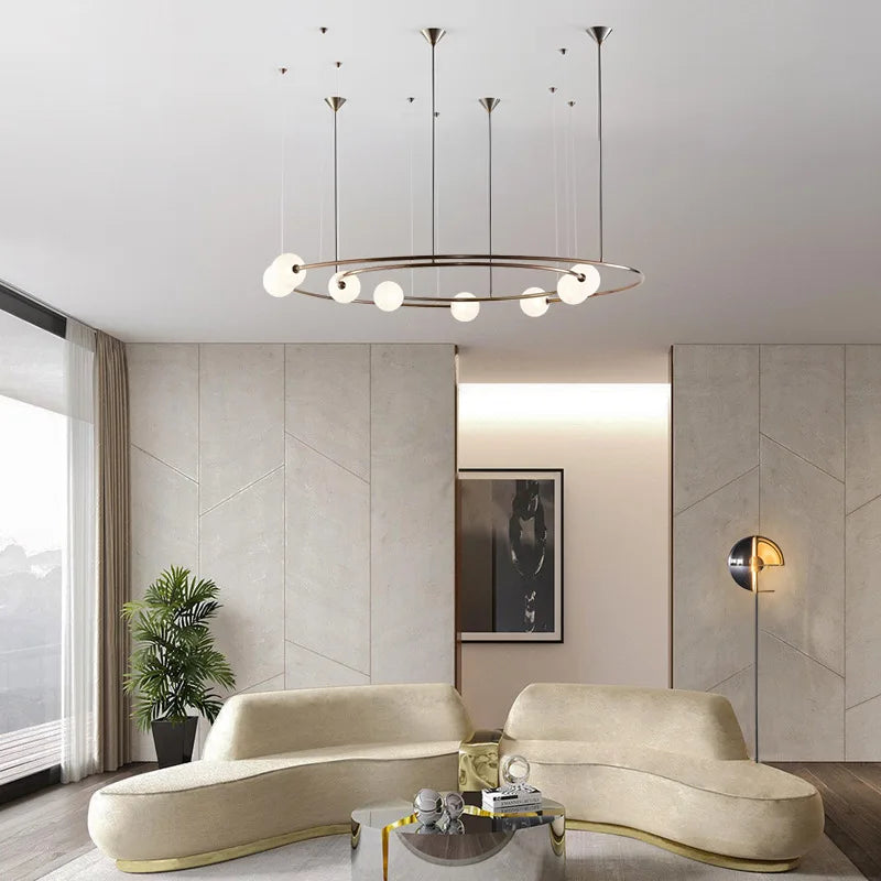 LED Round Chandelier Pendant Light for Ceiling Living Room Bedroom Decor