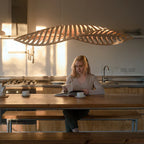 Fish Bone Wood Chandelier: Nordic Wabi Sabi Pendant for Dining Room & Restaurant