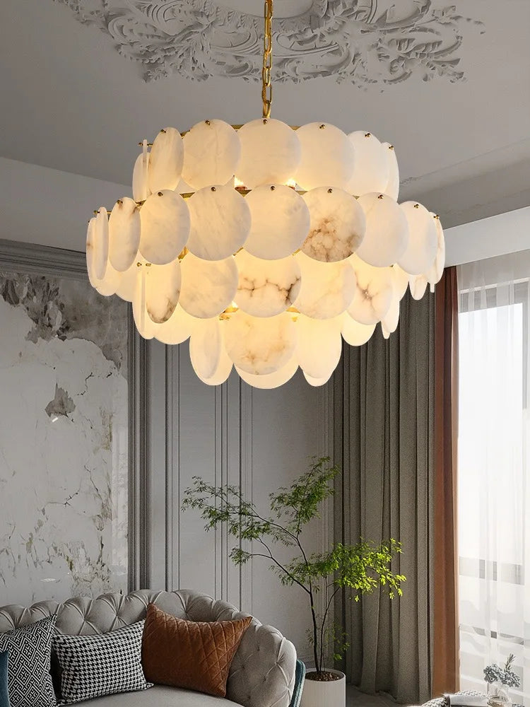 Marble Design Modern Chandelier for Living Room Bedroom Dining Ceiling Light