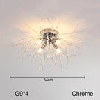 Dandelion Chandelier: Nordic Minimalist Wrought Iron LED Indoor Light for Living Room