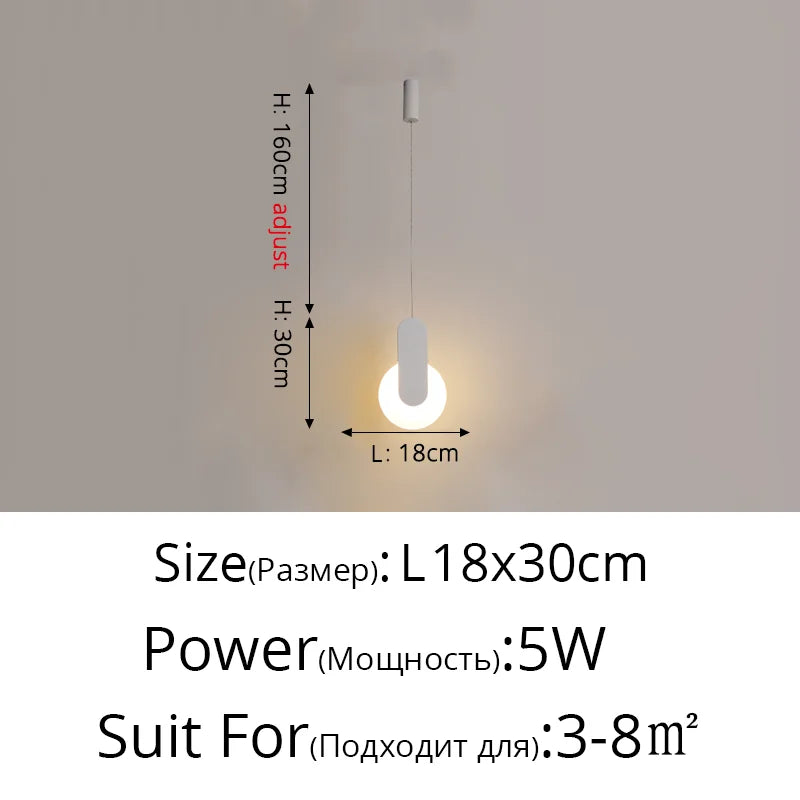 Modern LED Pendant Lights for Living Room Bedroom Bar Decor Lighting