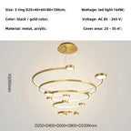 LED Ring Chandelier: Modern Nordic Hanging Light for Dining, Living Room, and Lobby