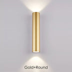 Gold LED Wall Lamp 96V 220V IP67 Waterproof Outdoor Sconce Light