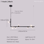 Linear Chandelier: Modern Long Dining Table Pendant Light