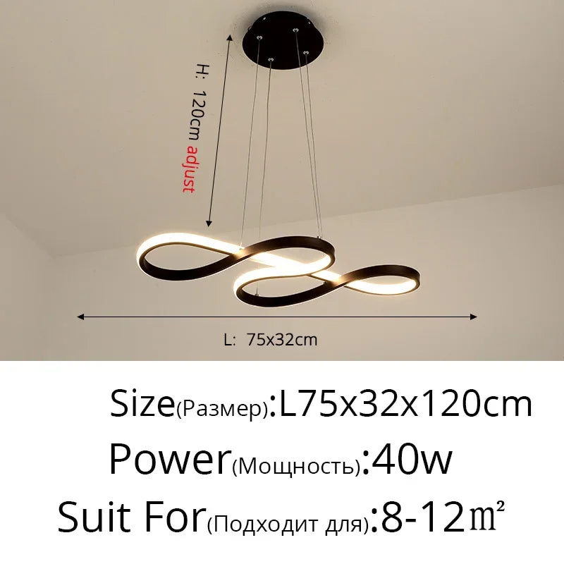 Special-shaped LED Pendant Chandelier for Nordic Dining Living Bedroom Kitchen