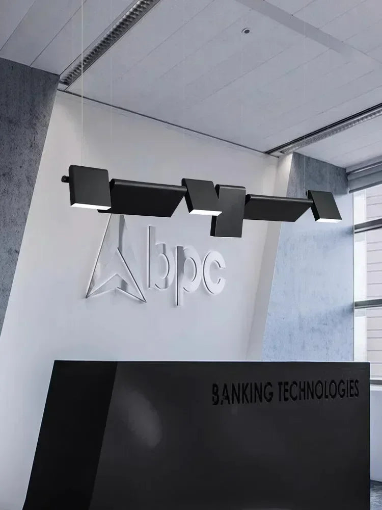 Modern Minimalist Rotatable LED Pendant Chandeliers for Dining Room and Office