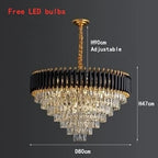 Luxury K9 Crystal Ceiling Chandelier: High-end LED Lighting for Home Decor