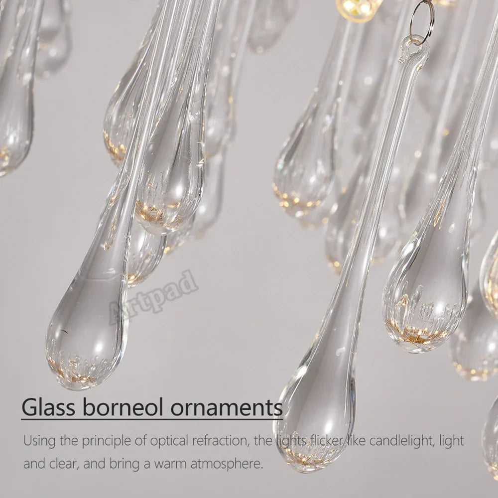 Golden Branch Led Ceiling Chandelier Modern Living Room Pendant Lights