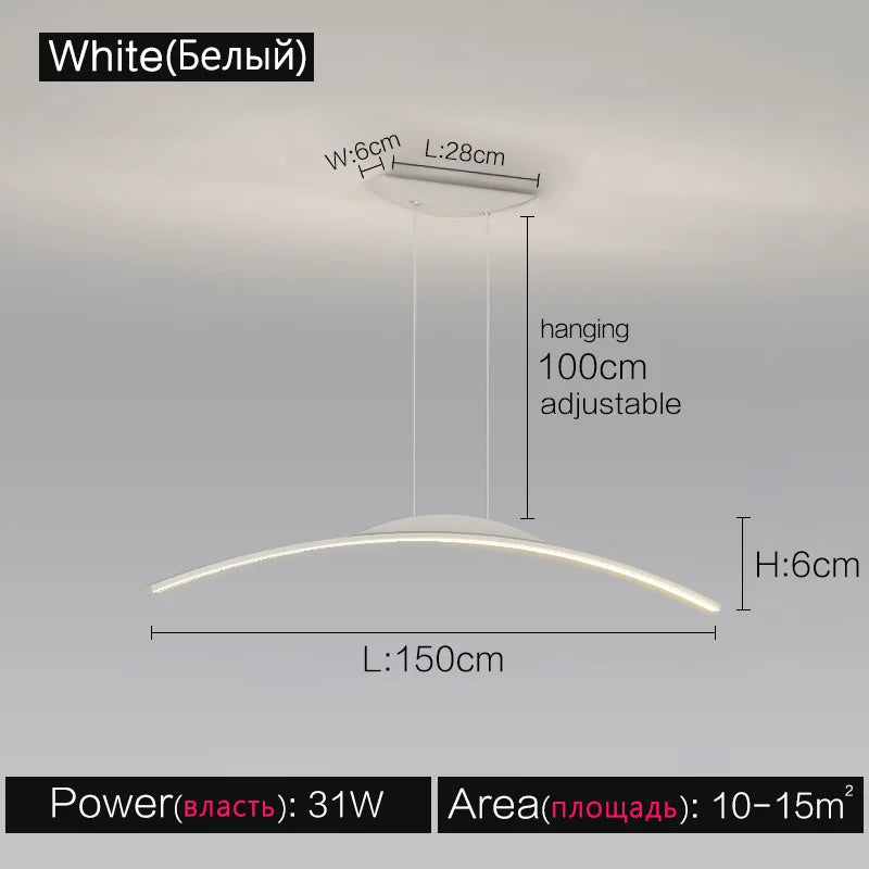 Black Line Chandelier: Elegant Salon Design, Luxury Lighting for Home and Restaurant