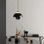 Designer Flower Bud Pendant Light for Restaurant Bedroom in Coloured Glass