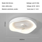 Modern Fan Chandelier LED Ceiling Light with Remote Control - Bedroom Kitchen Lighting