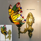 Butterfly Stained Glass Wall Sconces for Home Living Room Bedroom Lighting