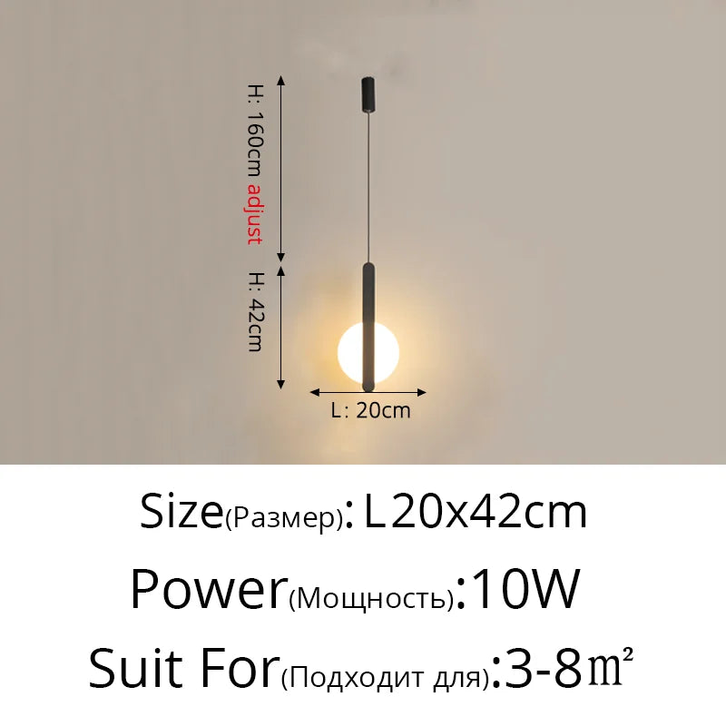 Modern LED Pendant Lights for Living Room Bedroom Bar Decor Lighting