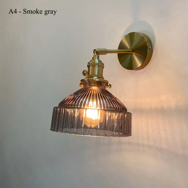 Glass Shade LED Wall Lamp for Luxury Living Room Decor