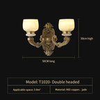 Chinese Jade Chandelier: Elegant All-Copper Lighting for Living Room, Bedroom, Dining Hall