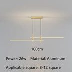 Modern Minimalist Gold Black Dining Table Chandelier for Kitchen & Dining Room