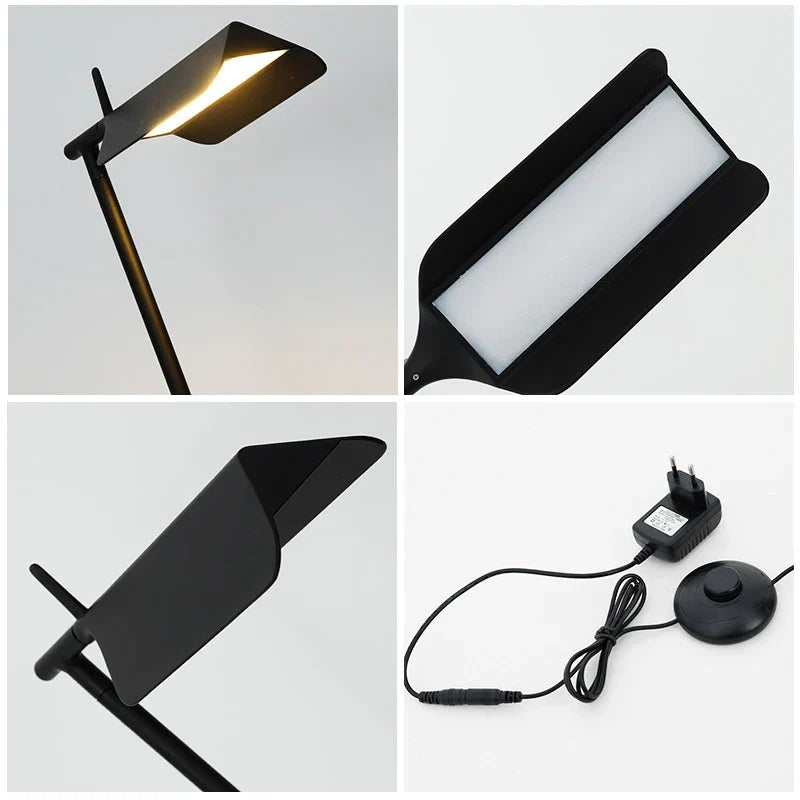 Postmodern Black Floor Lamp: Rustic Italian Design for Hotel & Home Décor