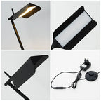 Postmodern Black Floor Lamp: Rustic Italian Design for Hotel & Home Décor
