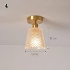 Glass Shade Pendant Ceiling Lamp for Kitchen Aisle Bedroom LED Lights Fixtures