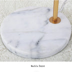 Nordic Gold Metal Floor Lamp Adjustable Length Marbled Base Light