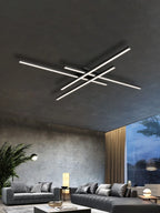Black Chandelier LED Ceiling Lamp for Master Bedroom Living Room Energy Saving Light