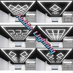 Hexagon LED Garage Wall Ceiling Lights 6500K Daylight White 4.8X2.4M Linkable