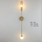 Golden Inclined Tube Wall Lamp for Modern Luxury Living Room Bedroom Décor
