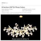 Ginkgo Biloba Chandelier: Elegant Duplex Living Room Hotel Lobby Pendant Light