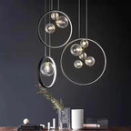 Bubble Glass Chandelier LED Dining Table Spherical Lighting