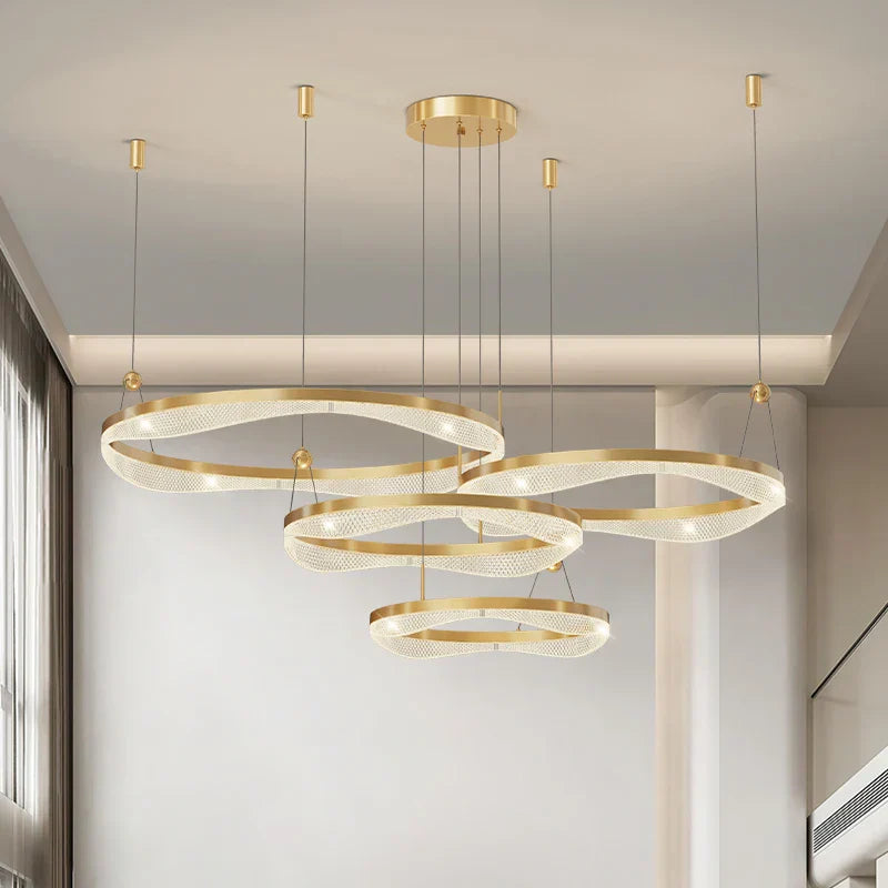 LED Ring Pendant Chandelier for Living Room Bedroom and Dining Room