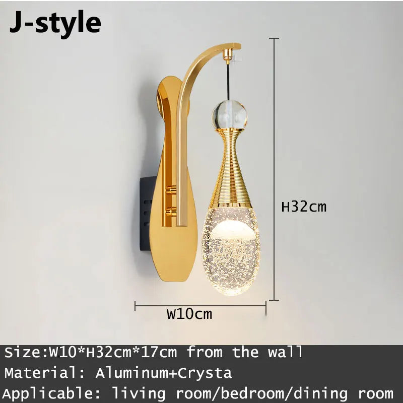 Crystal LED Wall Sconce for Elegant Home Décor