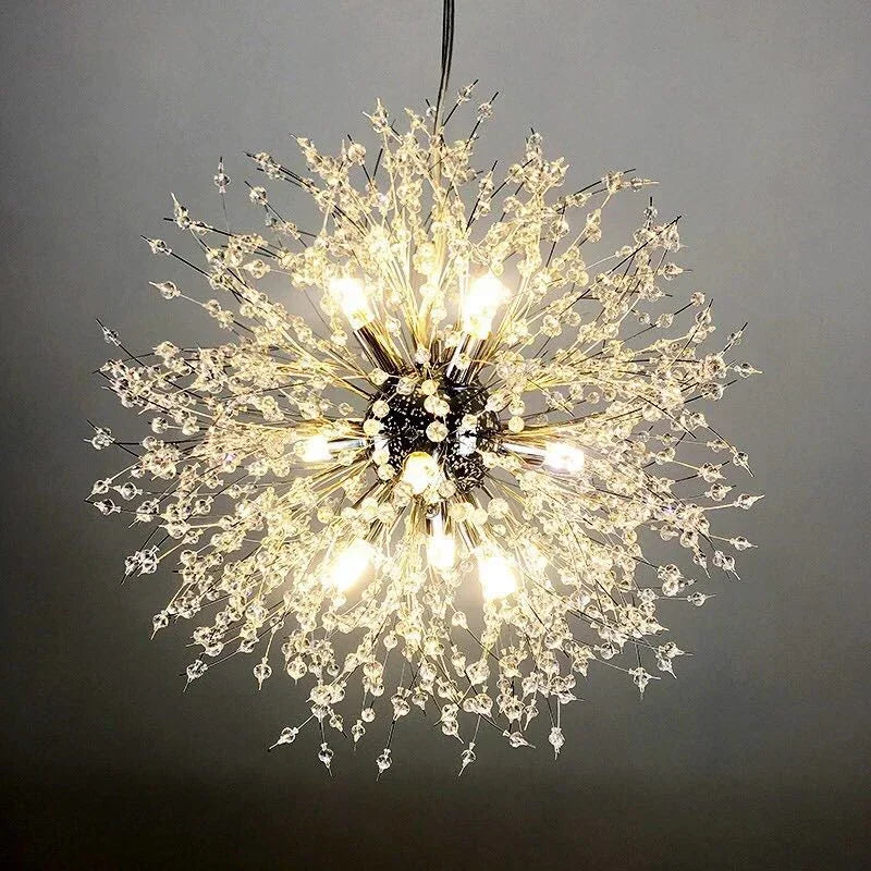 Modern Crystal Dandelion Chandelier Pendant Lamp for Stylish Home Decor