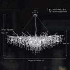 Luxury Crystal LED Chandelier Silver Gold G9 - Perfect for Indoor Hall Living Room Dining Room