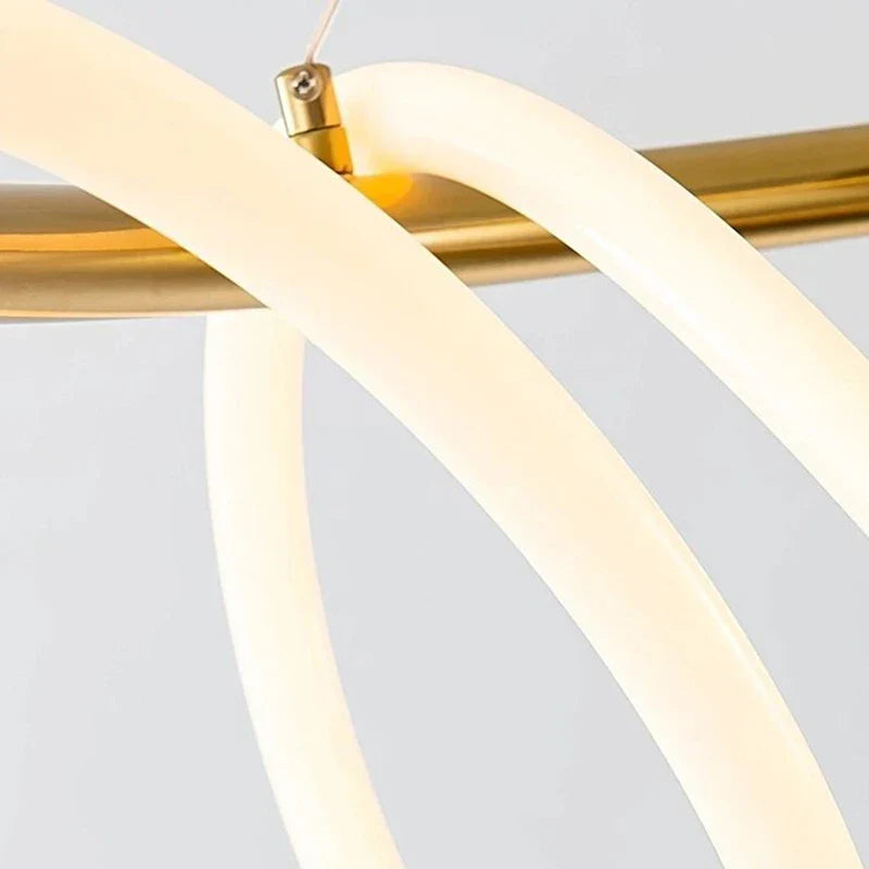 Nordic Modern Round Ceiling Chandelier LED Lustre Lighting