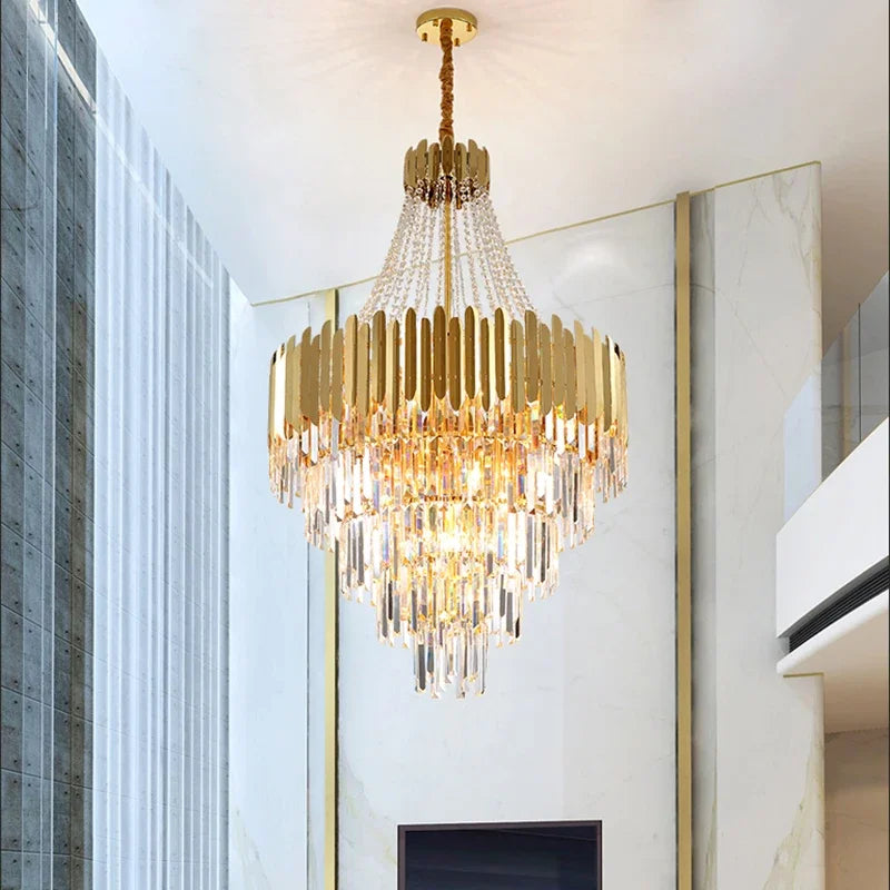 Modern Crystal LED Chandelier for Living Dining Room.