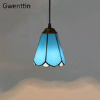 Tiffany Pendant Lights: Stained Glass Hanging Lamp for Mediterranean Loft Home Decor