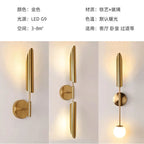 Golden Inclined Tube Wall Lamp for Modern Luxury Living Room Bedroom Décor
