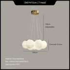 Glass Ball Chandelier: Modern French Style Ceiling Lamp for Home.