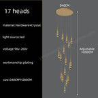 Crystal Pendant Chandelier for High Ceilings