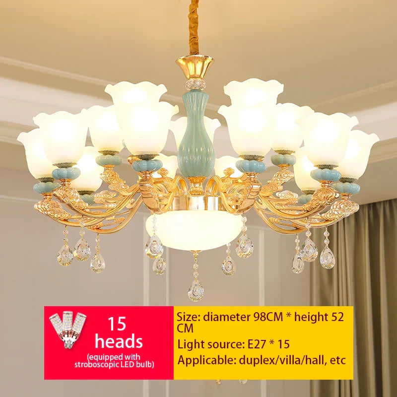 Luxe European Chandelier for Living Room, Bedroom, Dining Hall - Modern, Elegant Design