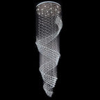 Spiral Crystal Chandelier: Modern Luxury LED Lighting for Corridors