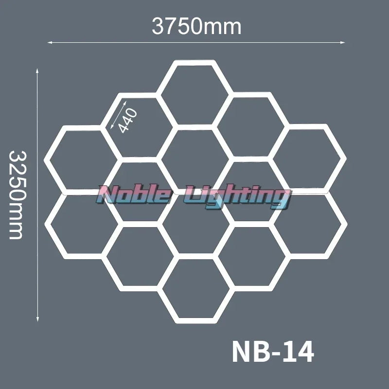 Hexagon LED Ceiling Light for Barbershop and Garage Hair Salon