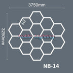 Hexagon LED Honeycomb Light: Ultra Bright Ceiling Lighting for Garage, Workshop, Showroom, Barber