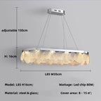 Modern Chrome Steel Ceiling Chandelier: Stylish LED Ceiling Lights for Living Room Décor