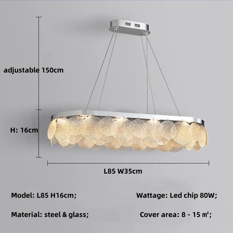 Modern Chrome Steel Ceiling Chandelier: Stylish LED Ceiling Lights for Living Room Décor